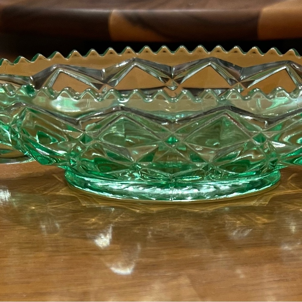 Vintage Green Glass Bowl